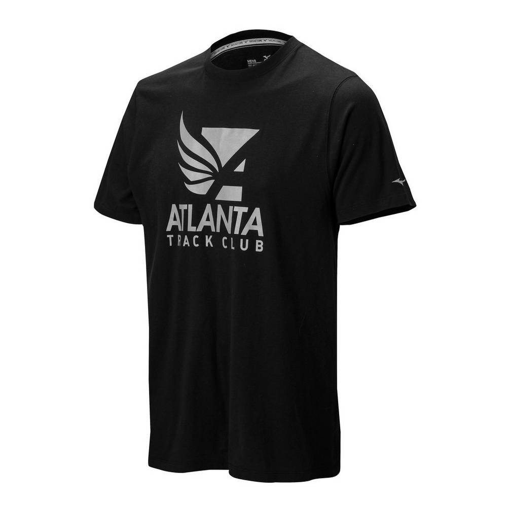 Panske Tričko Mizuno Atlanta Track Club Sport Čierne Vypredaj ILQW73901